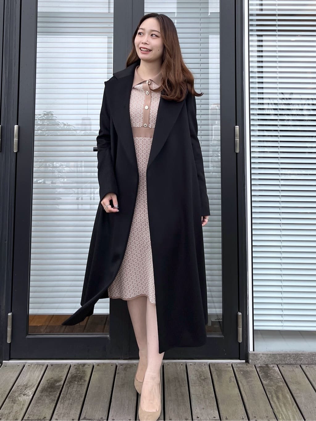 Saekoさんの「COUP DE CHANCE｜【カシミヤ100％／日本製】ロングガウンコート」を使ったコーディネート