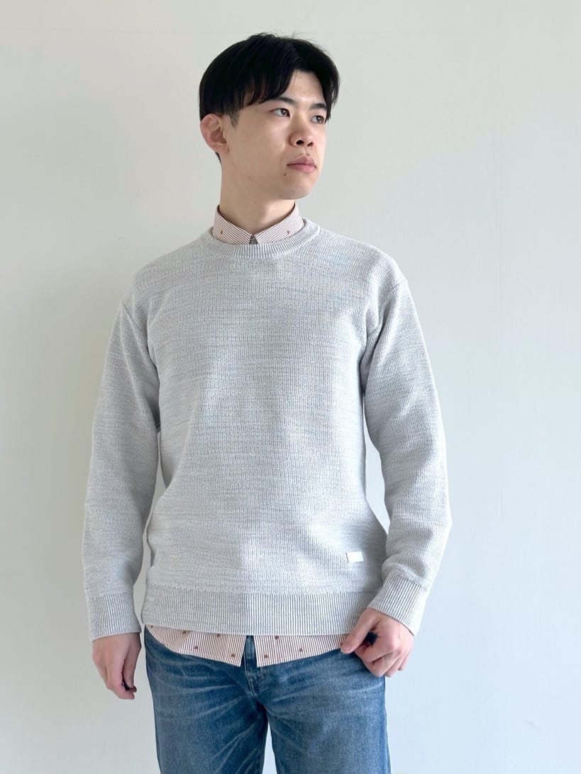イッシーさんの「TAKEO KIKUCHI｜ハットモチーフ ジャカード ストライプ シャツ」を使ったコーディネート