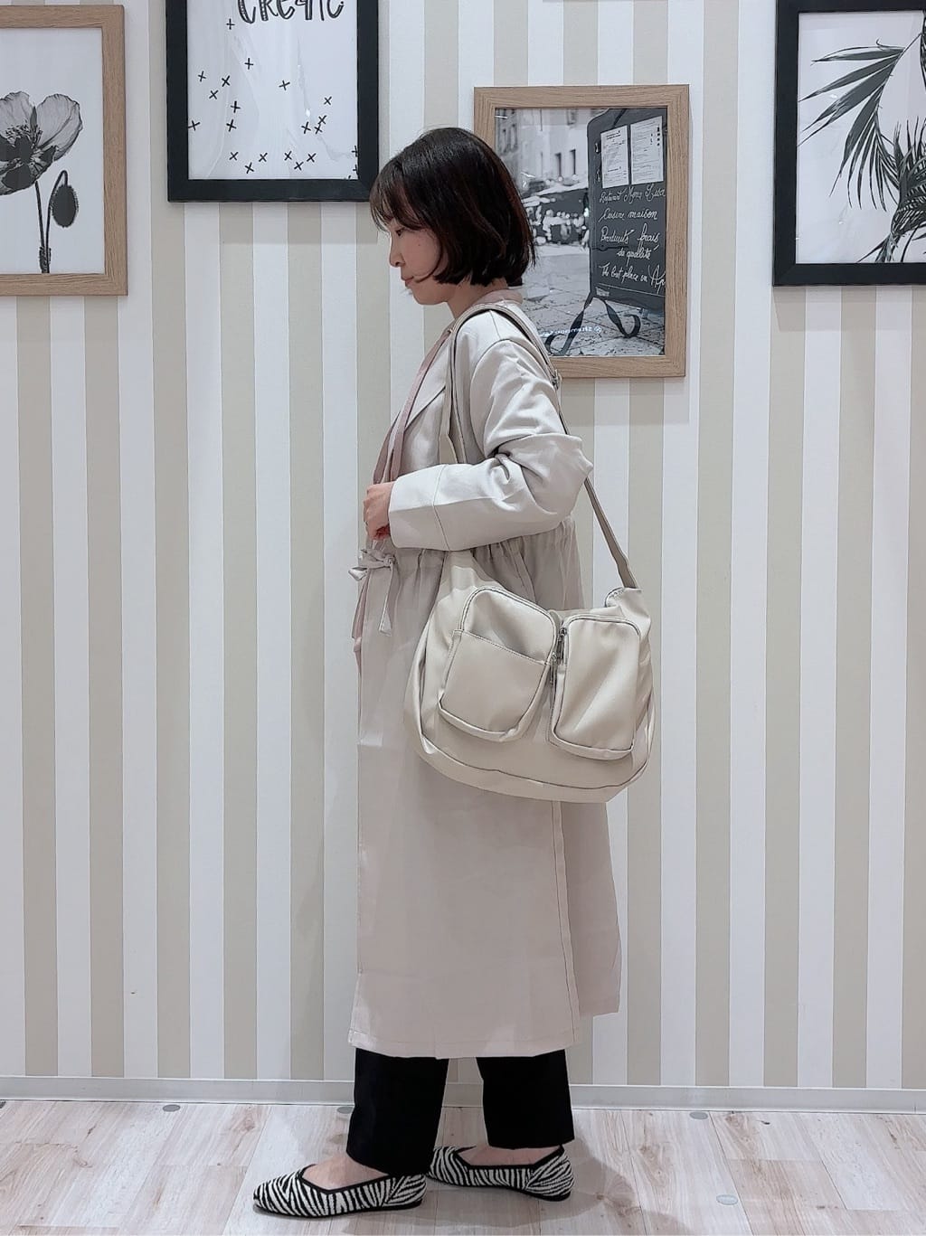 ちーさんの「SHOO･LA･RUE｜【洗える/SS-3L】すっきりキレイにかっこよく 大人のテーパードパンツ」を使ったコーディネート