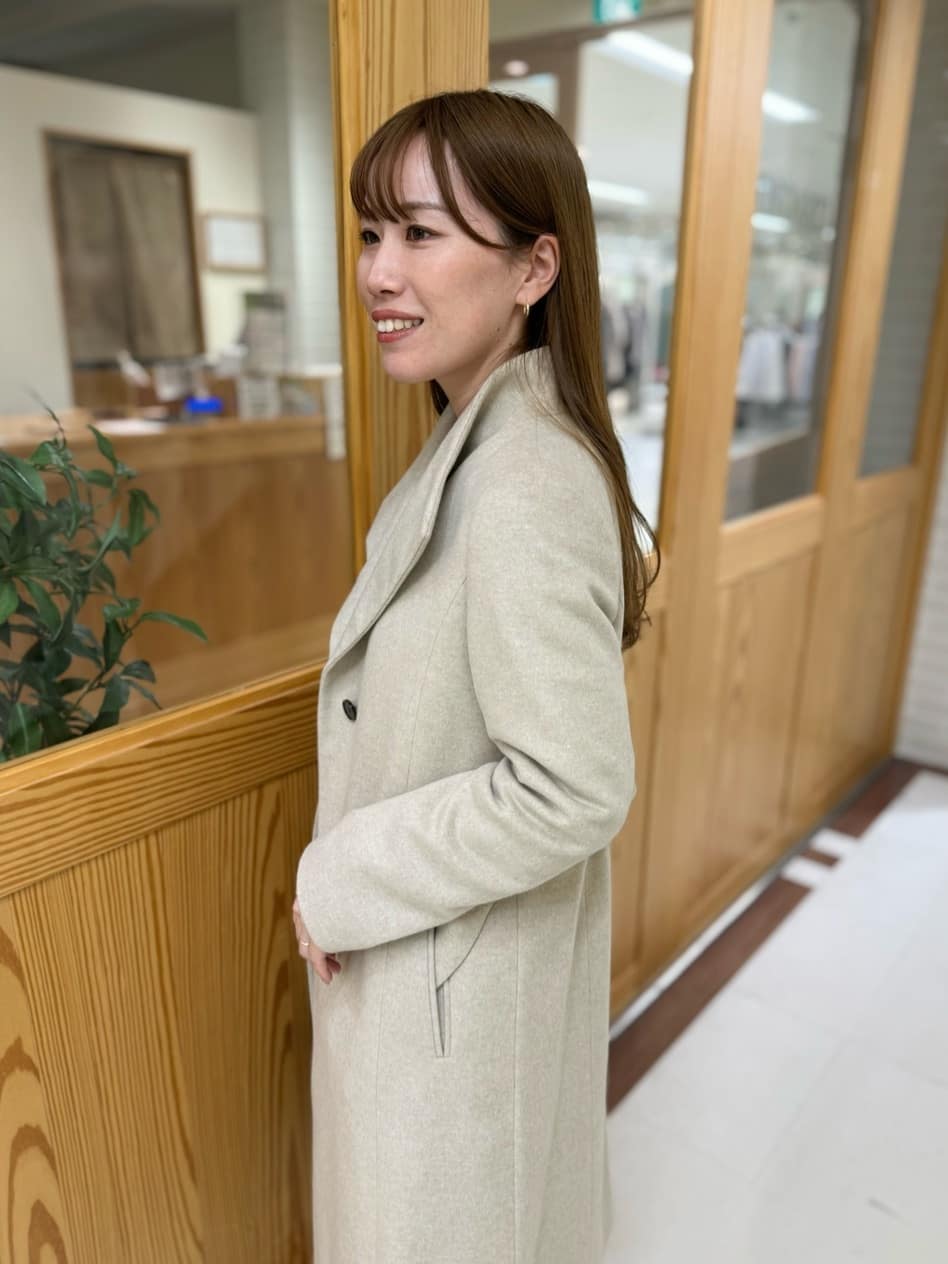 yoshikoさんの「UNTITLED｜【日本製／2WAY衿】スタンドカラー ロングコート」を使ったコーディネート