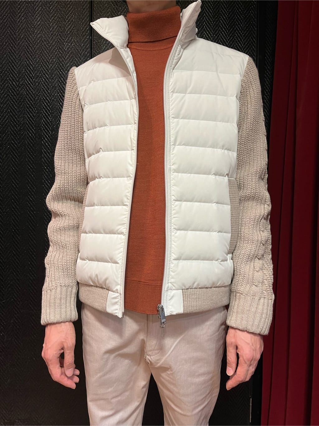  matsuさんの「TAKEO KIKUCHI｜【全7サイズ&times;8色展開！】トップマルチヘリンボン パンツ」を使ったコーディネート