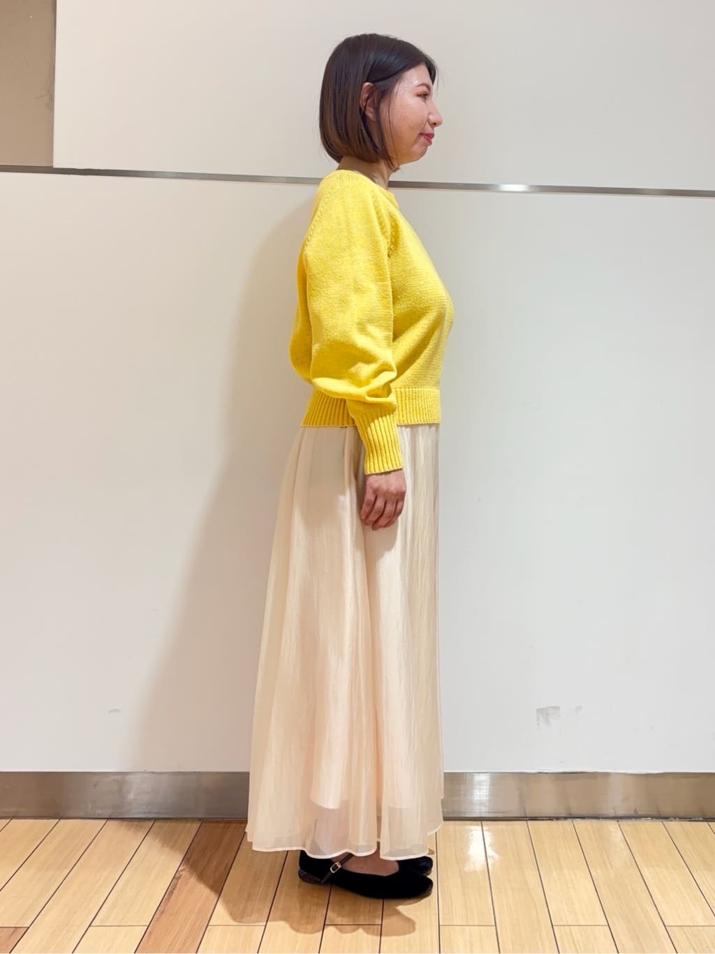 MIKIKOさんの「UNTITLED｜◆【後ろウエストゴム/洗える】シアーローンロングスカート」を使ったコーディネート