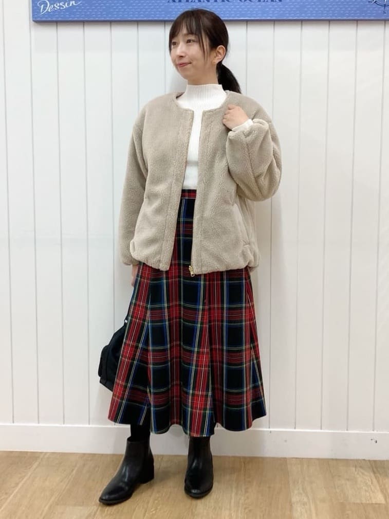 yoshiさんの「Dessin｜【2WAY】リバーシブルタフタボアアウター」を使ったコーディネート
