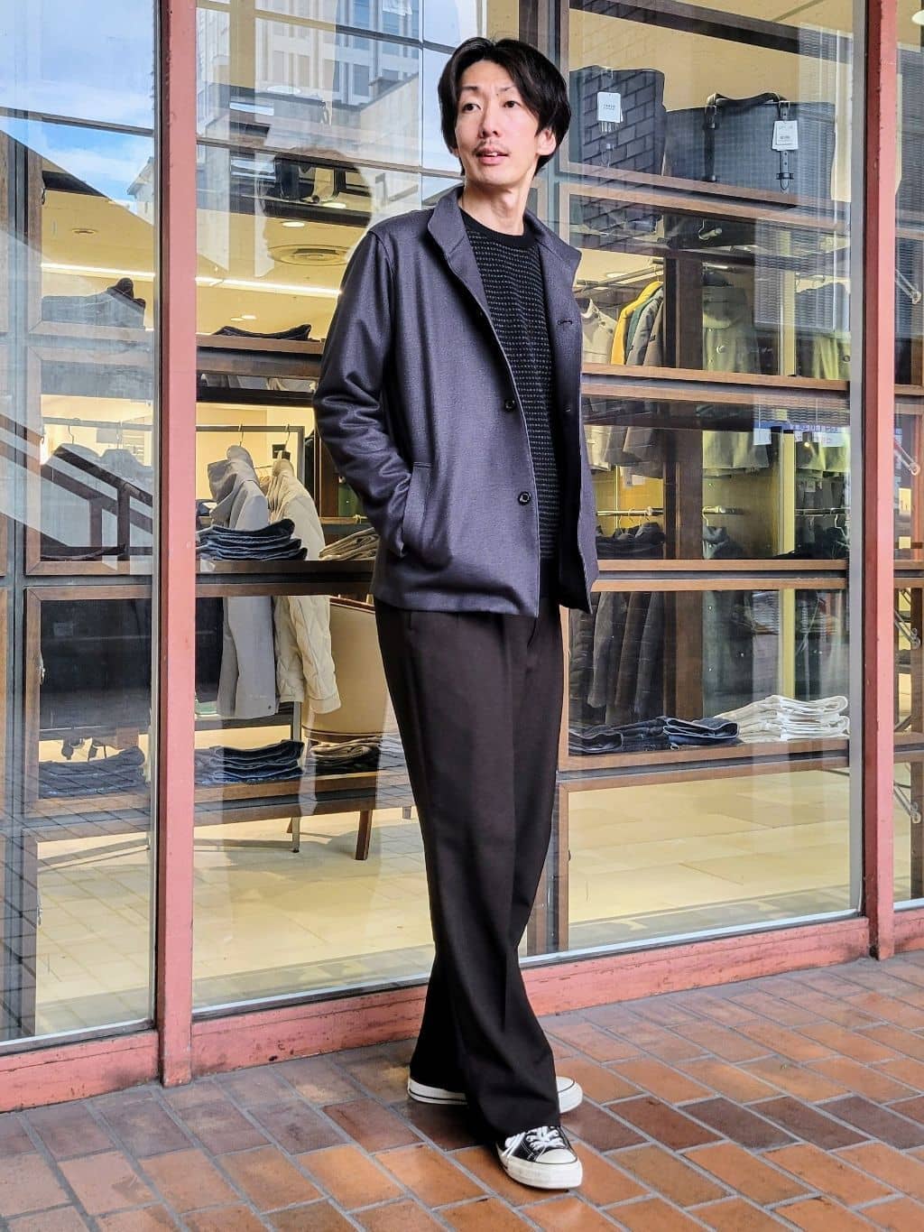 piroyaさんの「TAKEO KIKUCHI｜【DOWN FABRIC】ダウンファブリック スタンドカラーブルゾン」を使ったコーディネート