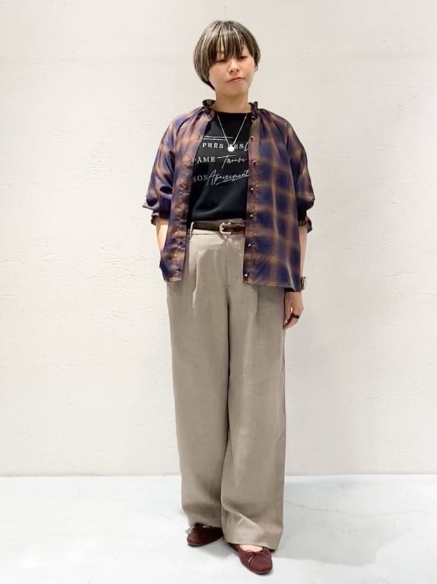 ばっちょさんの「grove｜ラフだけどおしゃれ　チュールレイヤードTシャツ」を使ったコーディネート
