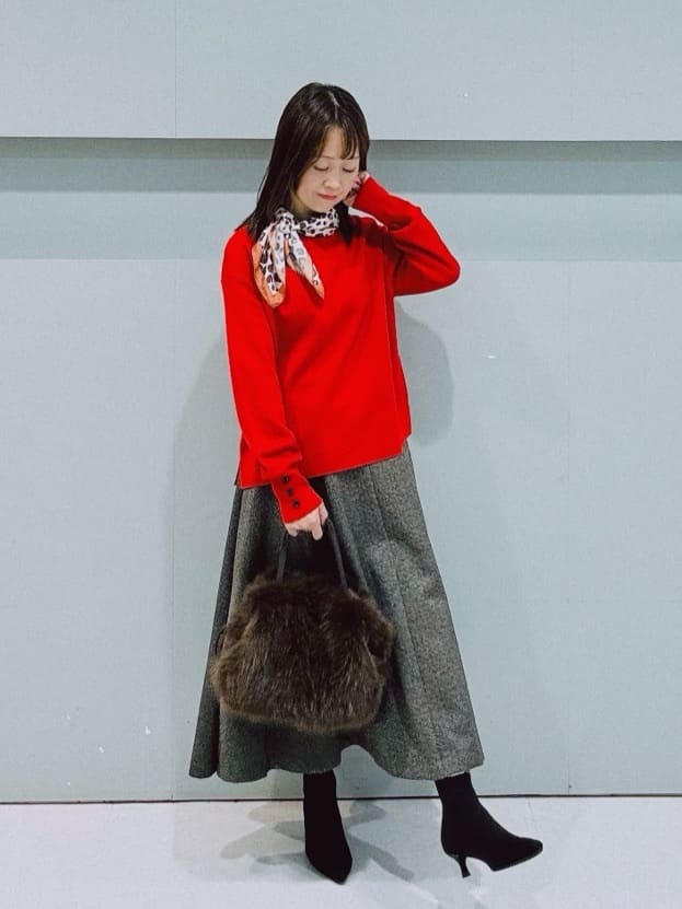 makiさんの「UNTITLED｜【アンサンブル可/洗える】ウールミラノリブニット」を使ったコーディネート