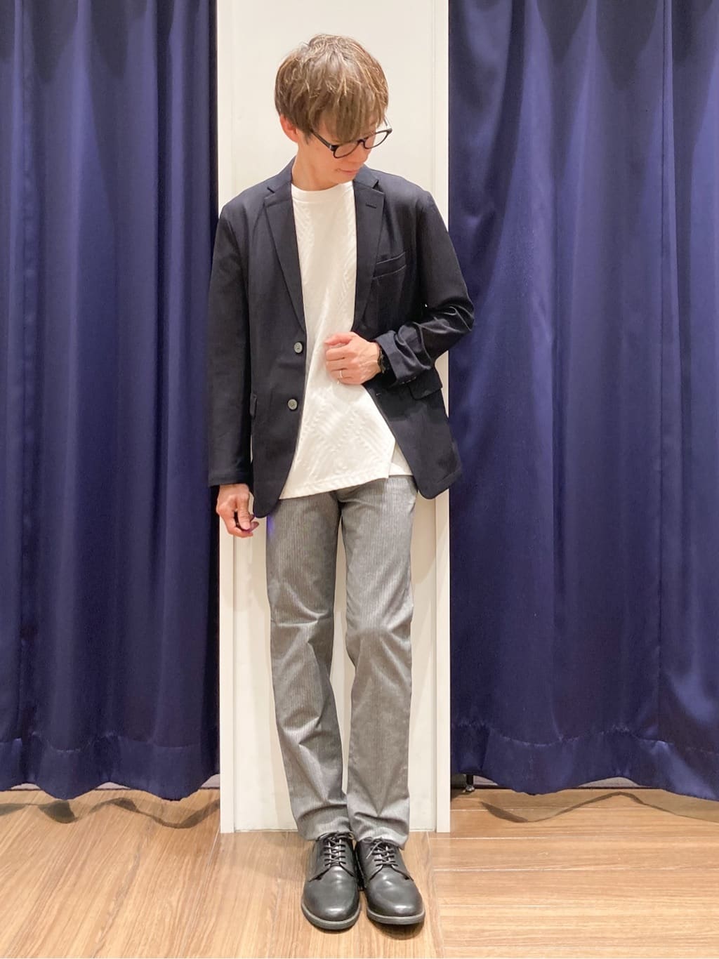 つーじーさんの「THE SHOP TK｜シャリルジャージ ジャケット　洗濯機OK/吸水速乾/イージーケア/セットアップ可」を使ったコーディネート