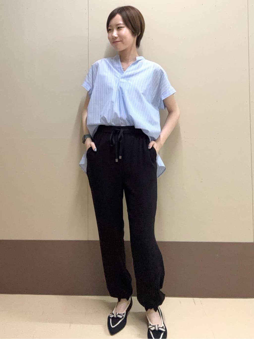 mioさんの「UNTITLED｜【洗える！快適！】リサイクルニットリボンパンプス」を使ったコーディネート