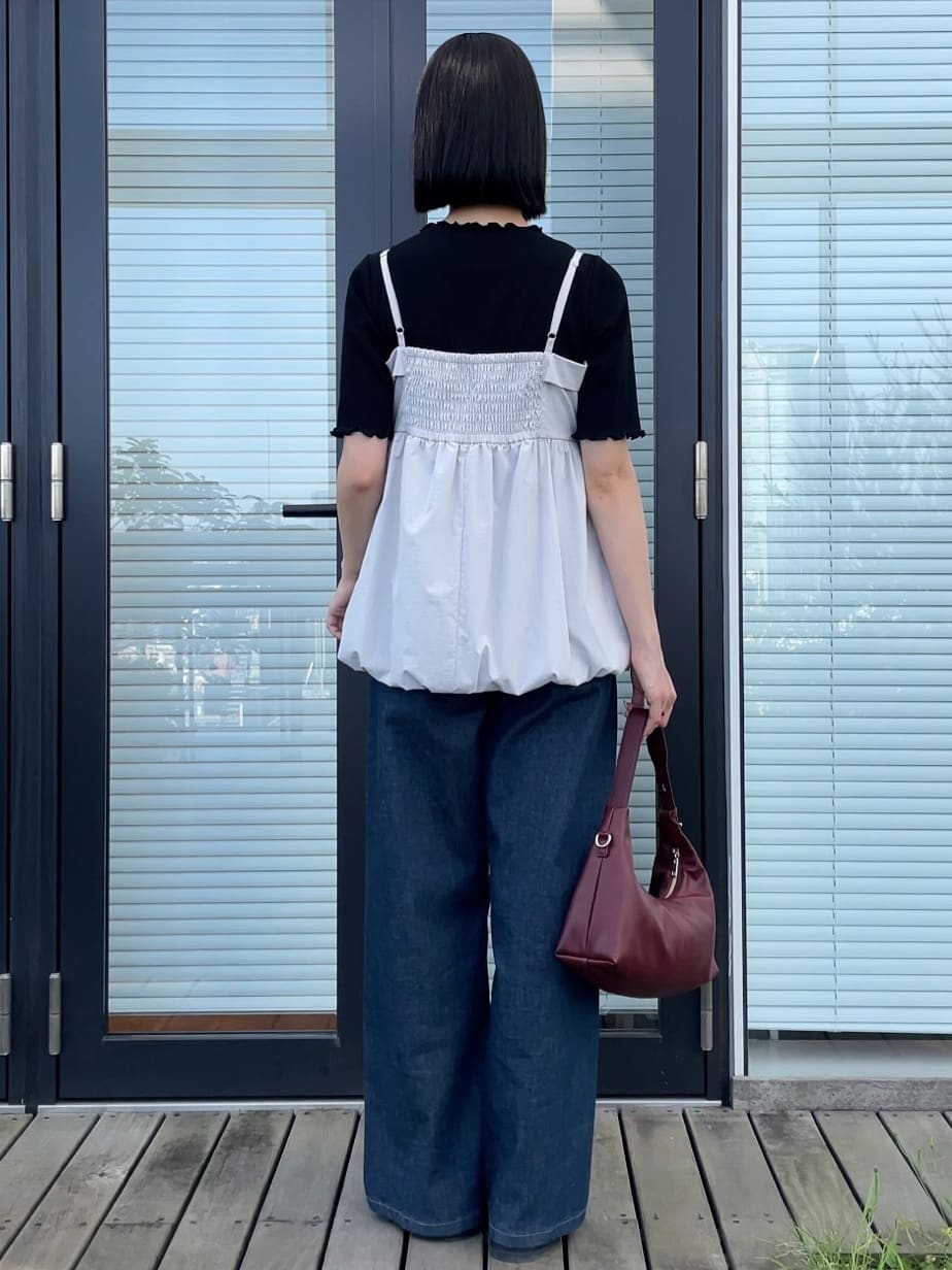 NATSUMIさんの「grove｜【SOMETHING&times;grove別注】LISAWIDE DENIM PANTS」を使ったコーディネート
