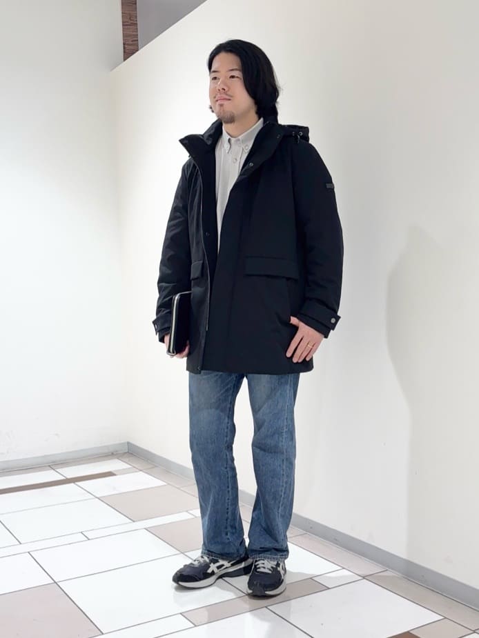 及川さんの「TAKEO KIKUCHI｜【None Of Stress】ストレッチ ダウンブルゾン」を使ったコーディネート