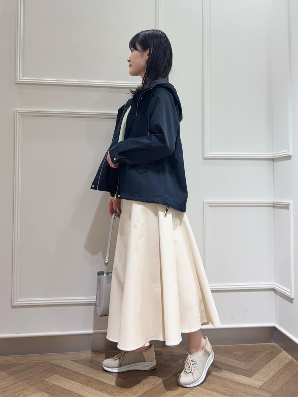 muuさんの「SHOO･LA･RUE｜◆洗えるサッと履けるニットスニーカー」を使ったコーディネート