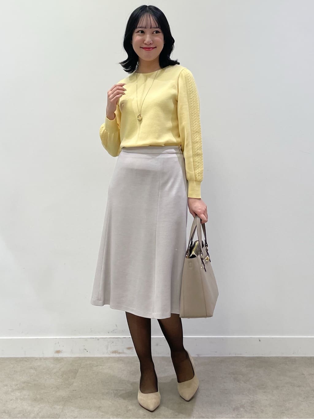 yukariさんの「Reflect｜【選べる8色／スカートにもパンツにも◎】ウール混ボートネックニット」を使ったコーディネート