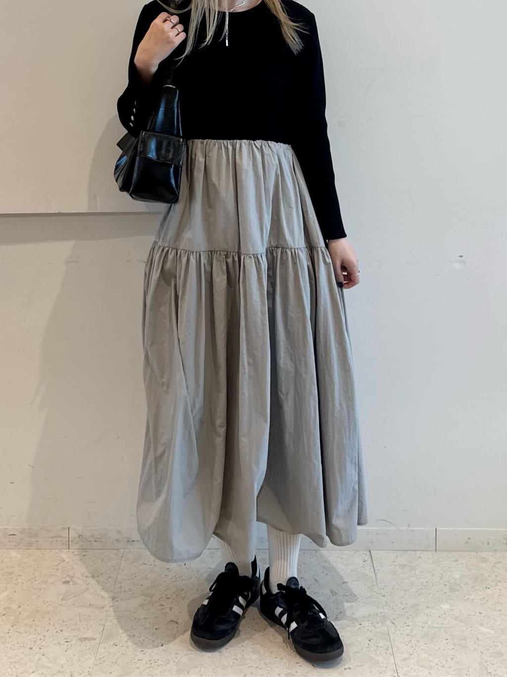 omaさんの「THE SHOP TK｜◆ニットドッキングワンピース【洗える】」を使ったコーディネート