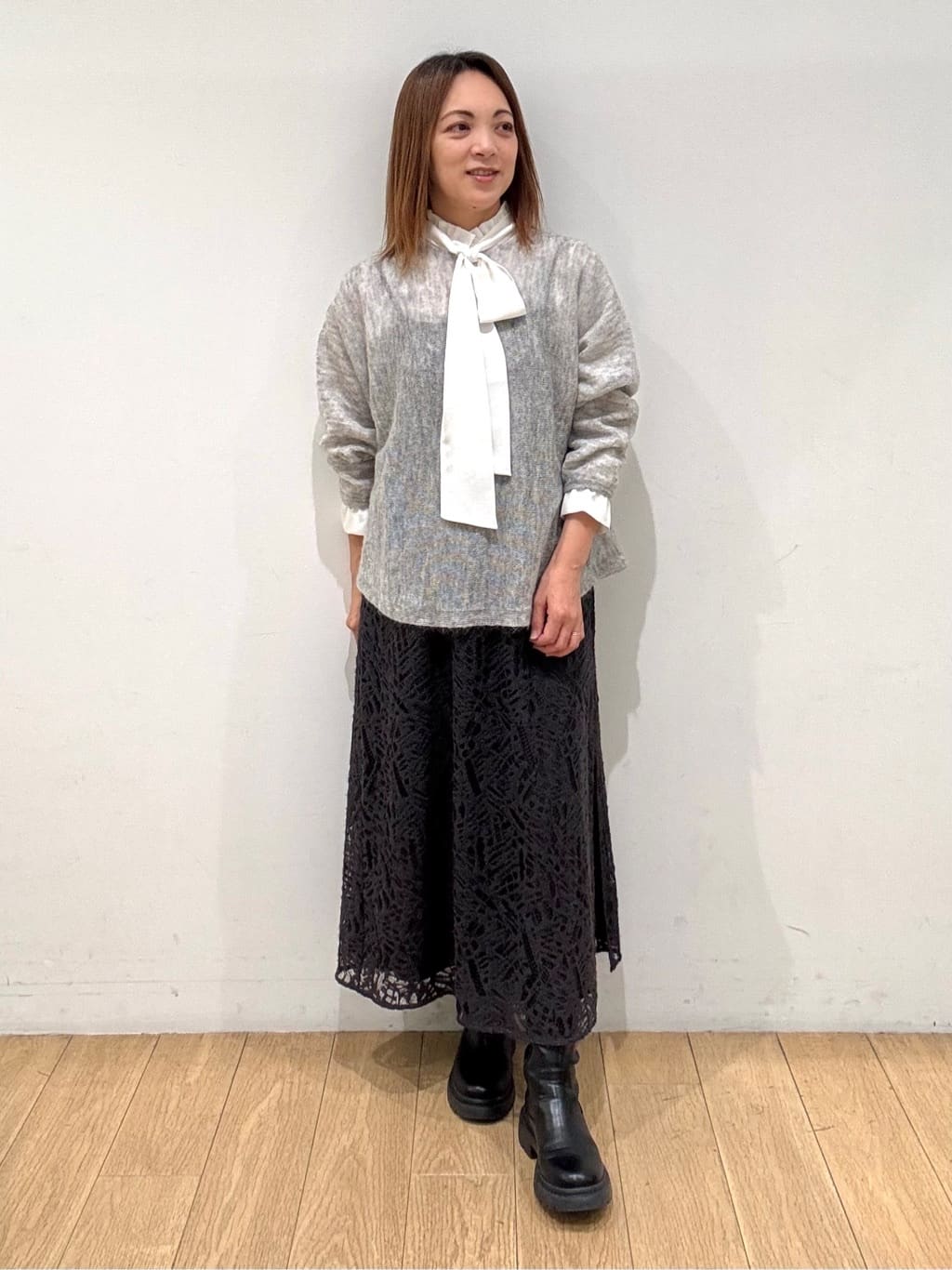 mikkoさんの「INDIVI｜【超軽量／蓄熱】ライトパフチェスターコート」を使ったコーディネート