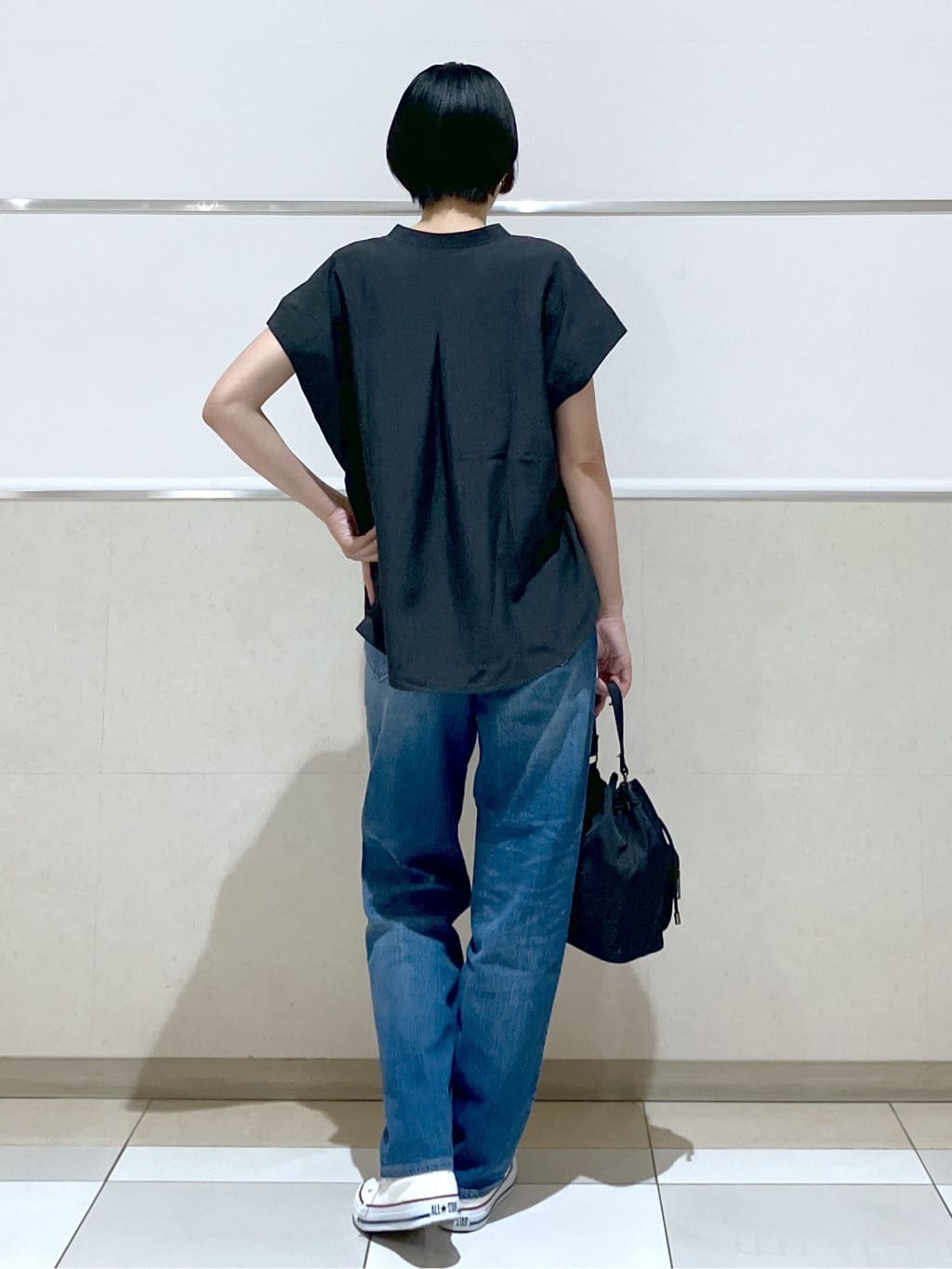 eriko さんの「Dessin｜【2点セット/ウエストゴム/洗える】スキッパ―シャツ＆ストレートパンツセット」を使ったコーディネート