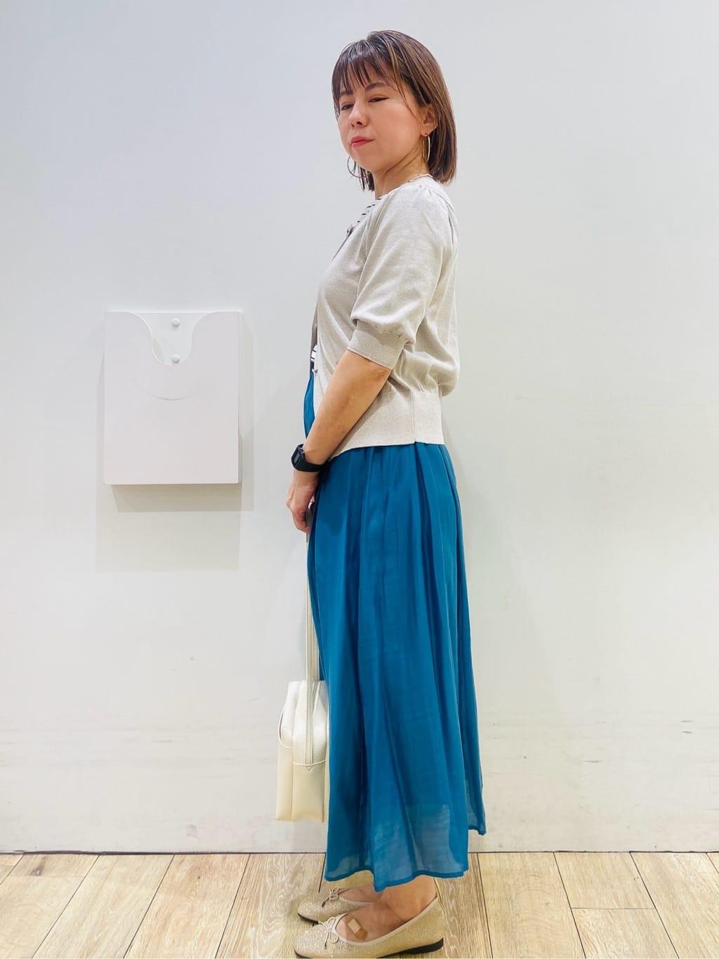 YUKOさんの「index｜《7色展開／XS-LLサイズ》多機能タックスリーブトップス【汗ジミ防止／吸水速乾／接触冷感／UVケア」を使ったコーディネート