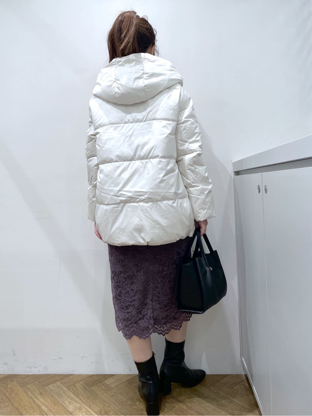 Junさんの「index｜撥水フードミドルダウンコート【防風／抗菌防臭／洗濯機OK】《S～LL》」を使ったコーディネート