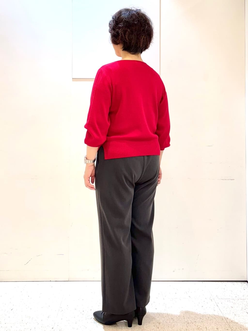 ヤスコさんの「Reflect｜【選べる6色／長く着られる◎】ボートネックニット」を使ったコーディネート