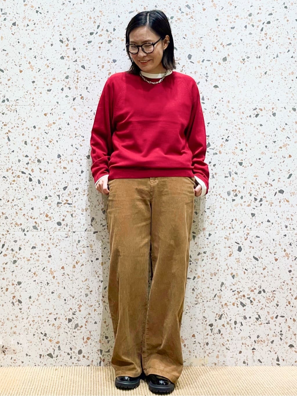 シゲリさんの「OPAQUE.CLIP｜《CLASSY掲載》ステンカラー中綿コート【洗濯機OK】」を使ったコーディネート