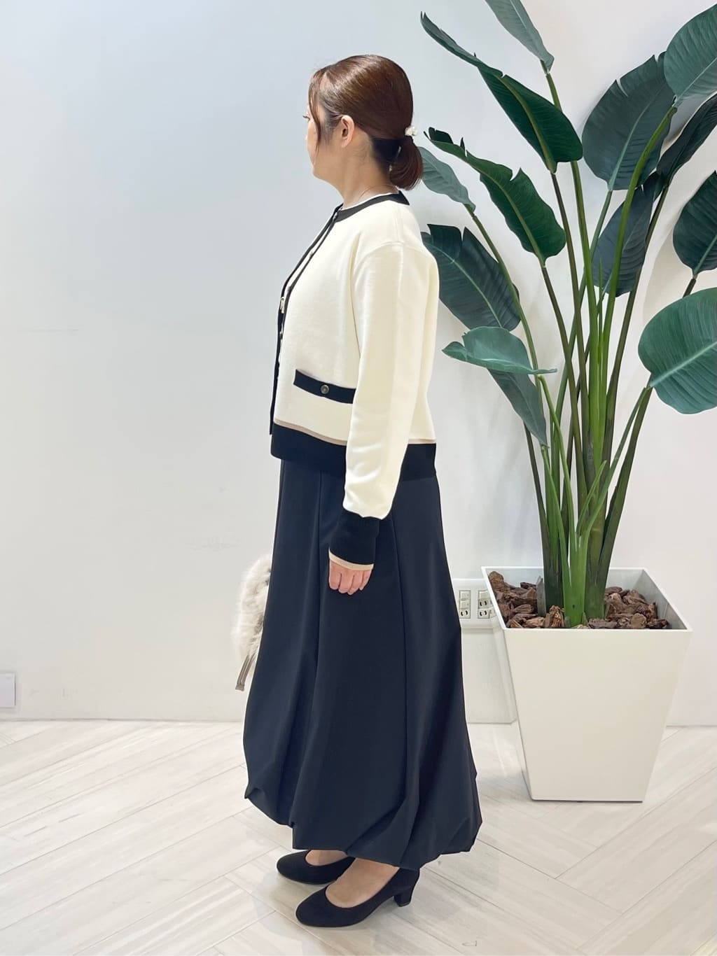 Tomoさんの「UNTITLED｜【アンサンブル可/ジャケット風】ウールミラノリブカーディガン」を使ったコーディネート