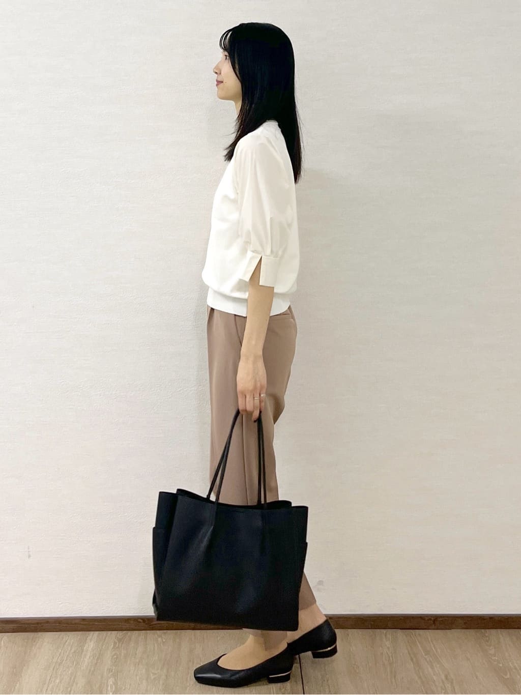 sachikoさんの「OPAQUE.CLIP｜ドッキングスリーブニット【洗濯機洗い可／抗ピル】」を使ったコーディネート