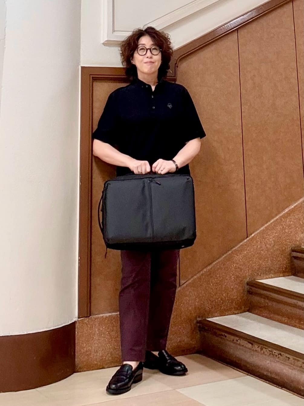 のぐみさんの「TAKEO KIKUCHI｜【COOL CITY WEAR】エアートール ポロシャツ /接触冷感・通気性」を使ったコーディネート