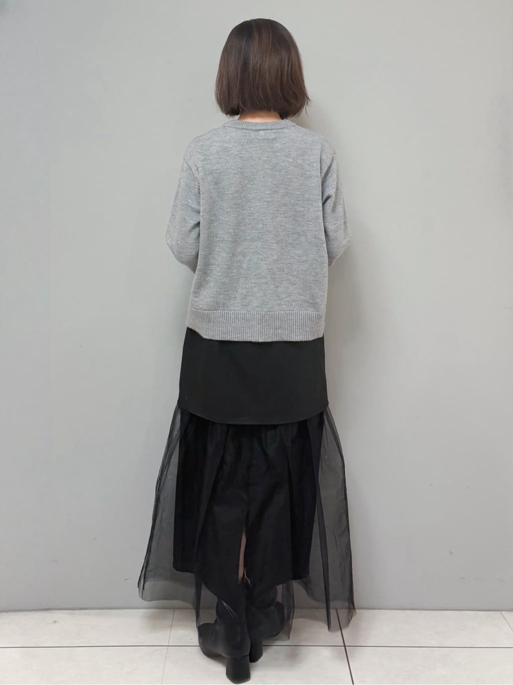 yさんの「OPAQUE.CLIP｜チュールドッキングデザインスカート【洗濯機OK】」を使ったコーディネート