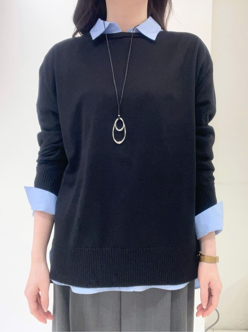 moeさんの「UNTITLED｜【8色展開/体型カバー】魅せるタイムレスニット」を使ったコーディネート