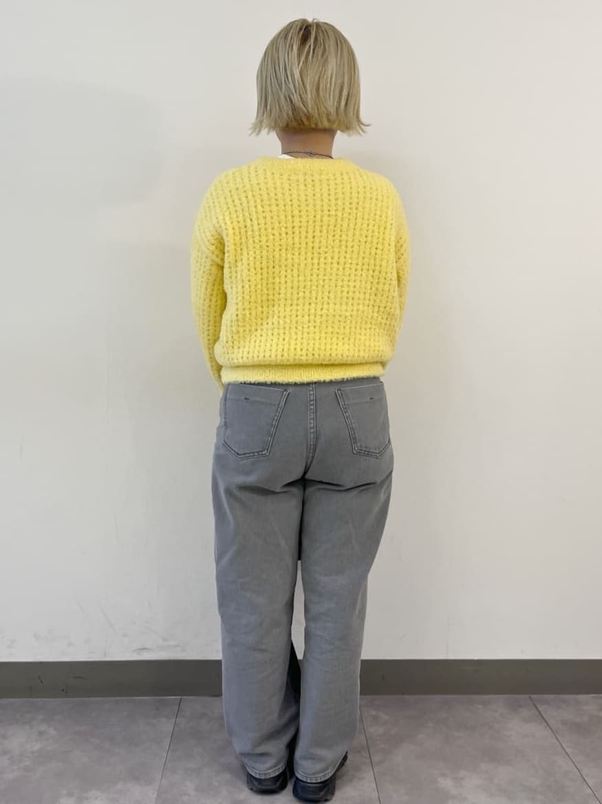 くーみーさんの「OPAQUE.CLIP｜モールヤーンメッシュニット【洗濯機OK】」を使ったコーディネート