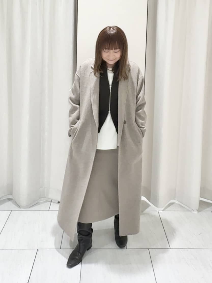 ʏᴜᴋɪᴋᴏさんの「UNTITLED｜【ロング丈/軽やか】テーラード　リバーコート」を使ったコーディネート