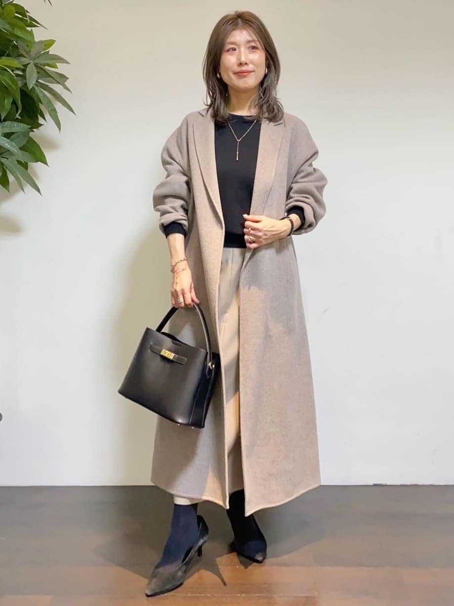 tomoさんの「UNTITLED｜【ロング丈/軽やか】テーラード　リバーコート」を使ったコーディネート
