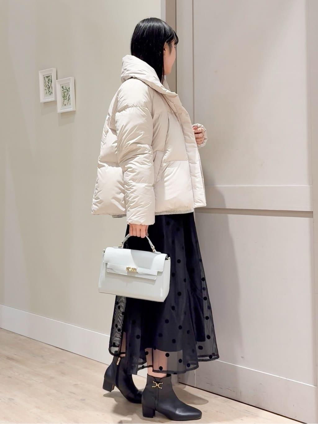 Mayuさんの「grove｜【名品アウター／800FP・多機能】つつまれダウンショート」を使ったコーディネート