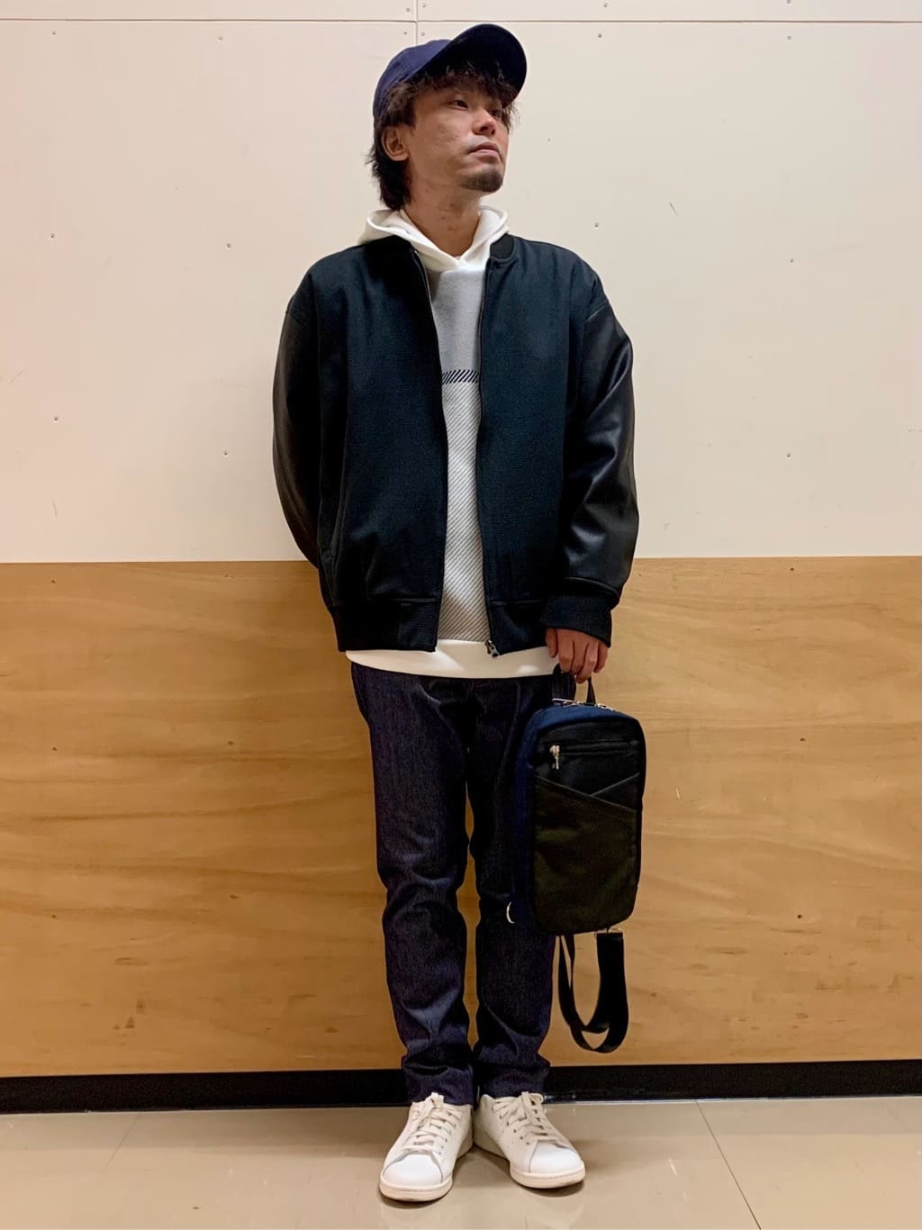 MATUさんの「THE SHOP TK｜【1ランク上の大人カジュアルに】異素材コンビ リブブルゾン」を使ったコーディネート