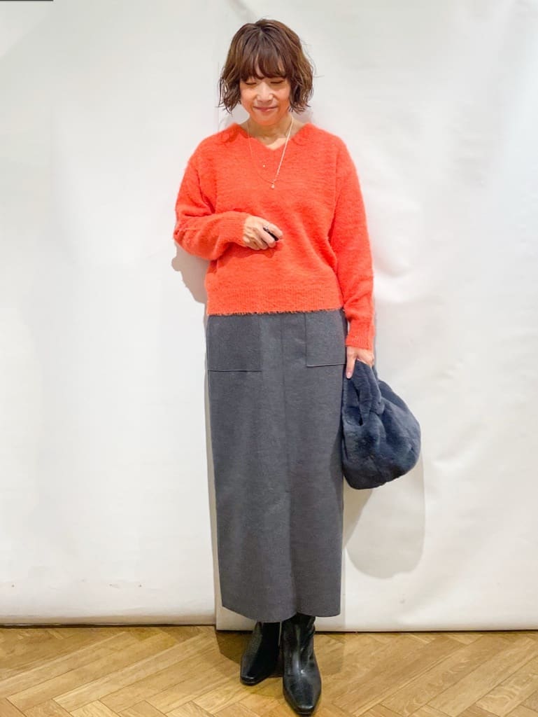 なかさんの「index｜KAWADAダウンドロストミドルコート【撥水／洗濯機OK／2WAY／静電気防止裏地】《XS～3L》」を使ったコーディネート