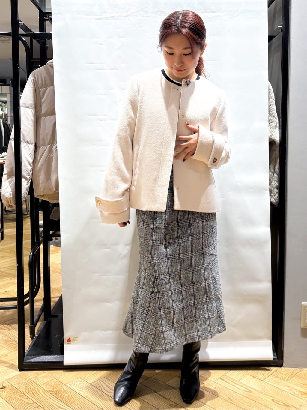 ふうかさんの「index｜サイドリボンバイカラーニット【洗濯機OK】」を使ったコーディネート