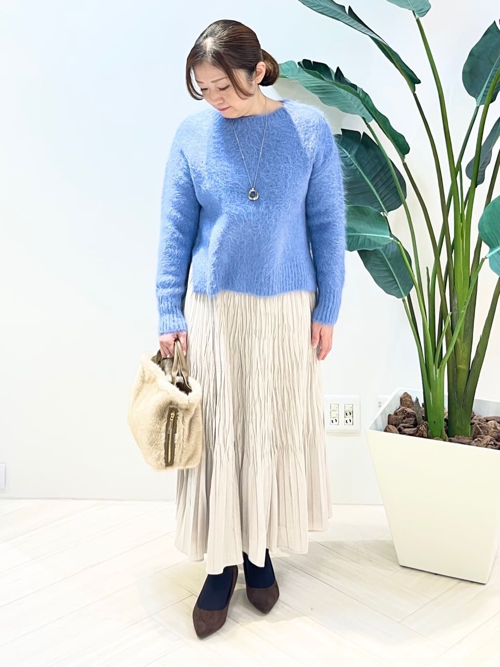 Tomoさんの「UNTITLED｜【ゆったり】アルパカ混シャギーニット」を使ったコーディネート
