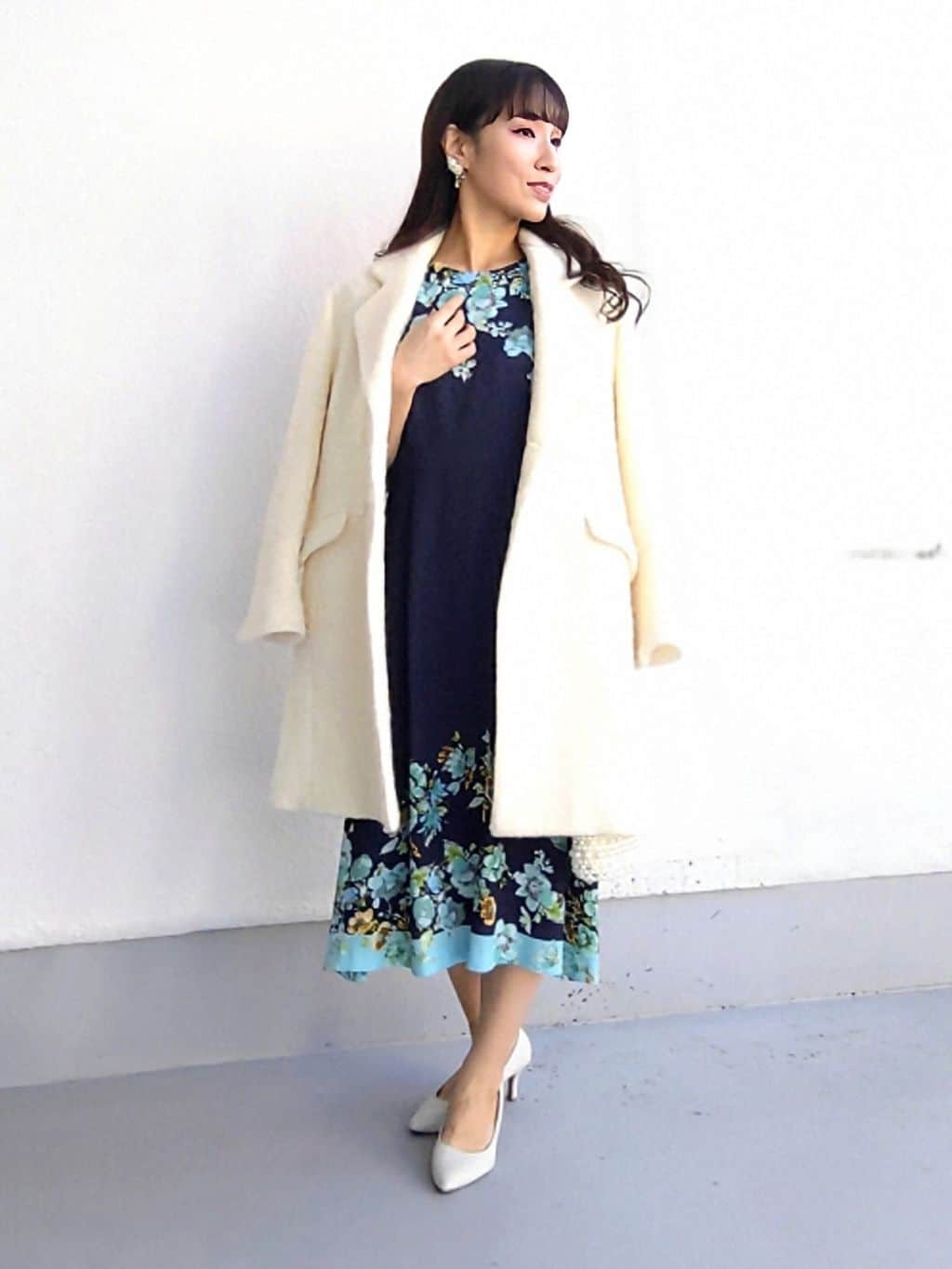 keinaさんの「SunaUna｜【COLLECTION LINE】ブークレーコート」を使ったコーディネート