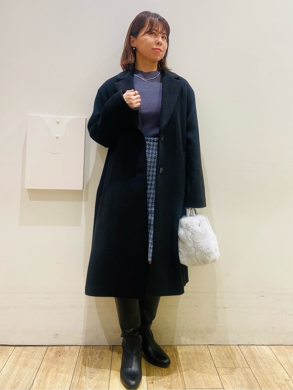 YUKOさんの「index｜カシミヤブレンドウールチェスターコート」を使ったコーディネート