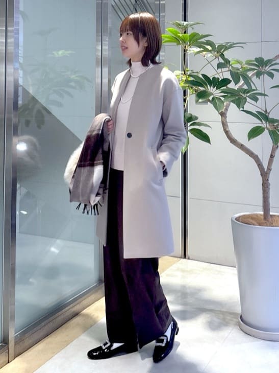 yukaさんの「UNTITLED｜【8色展開/洗える】ウールカシミヤ ハイネックニット」を使ったコーディネート