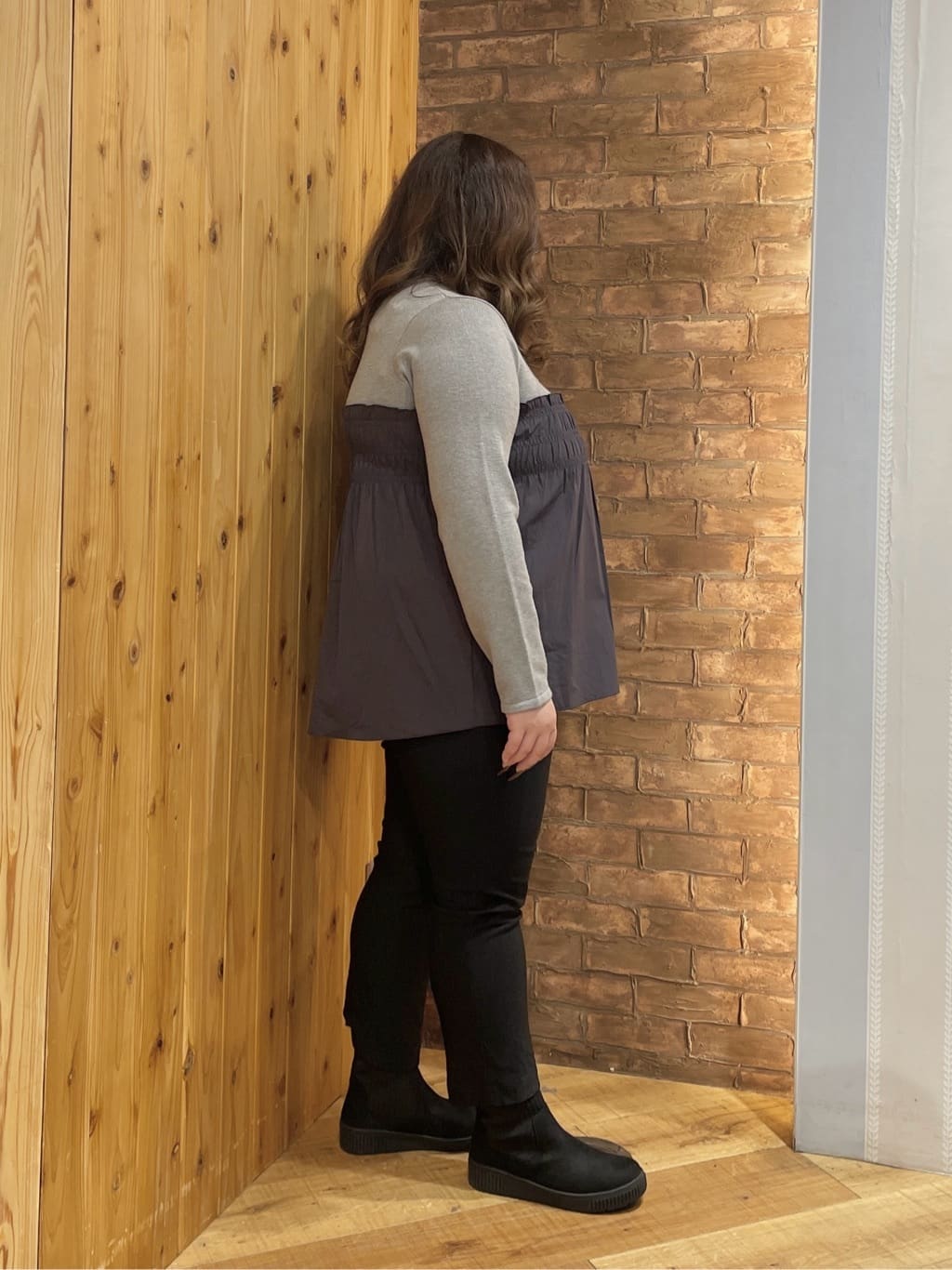 Risaさんの「SHOO･LA･RUE｜【高レビュー/洗濯機可/SS-LL】あったか裏起毛 のびのびストレッチ テーパードパンツ」を使ったコーディネート