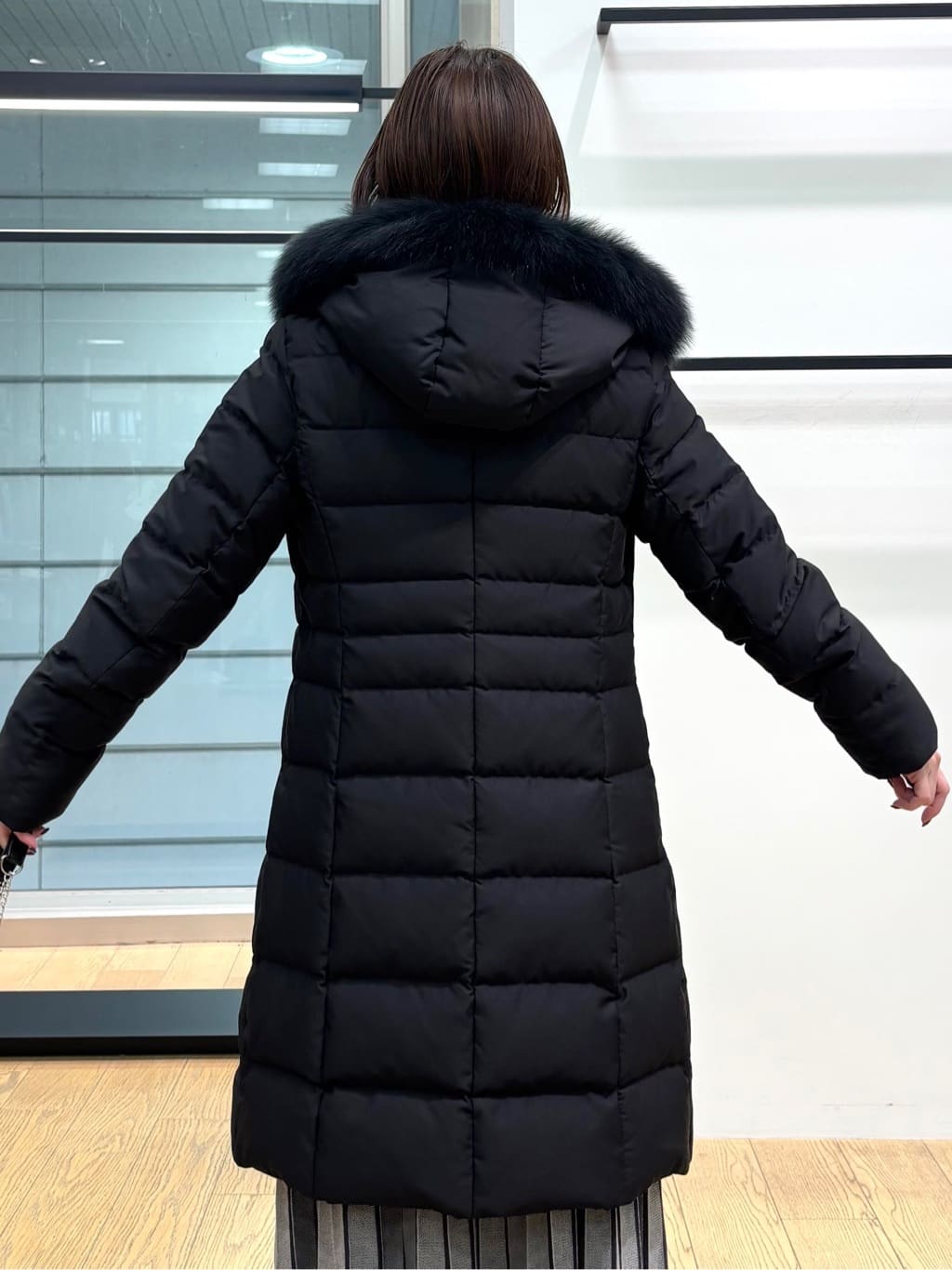 asamiさんの「INDIVI｜【洗える／SETUP可能】ジャカードボートネックニット」を使ったコーディネート