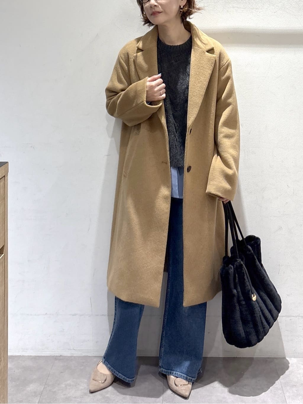 たけねぇさんの「OPAQUE.CLIP｜カシミヤブレンドウールチェスターコート」を使ったコーディネート