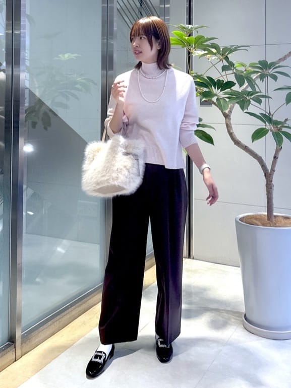 yukaさんの「UNTITLED｜【8色展開/洗える】ウールカシミヤ ハイネックニット」を使ったコーディネート