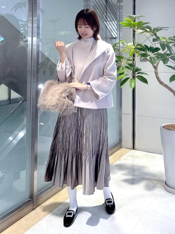 yukaさんの「UNTITLED｜【着回しが効く／オンオフアウター】ウールショートコート」を使ったコーディネート