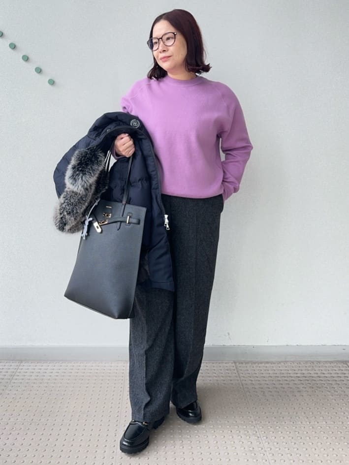 Asamiさんの「DRESSTERIOR｜【洗える/7色展開】ウォッシャブルコットンカシミヤニット」を使ったコーディネート