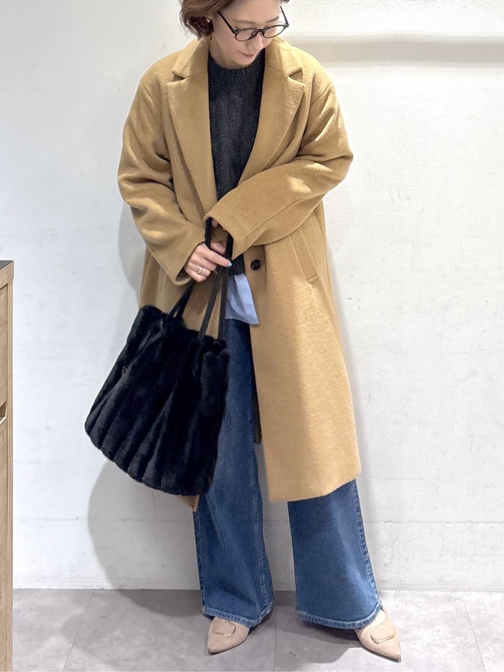 たけねぇさんの「OPAQUE.CLIP｜カシミヤブレンドウールチェスターコート」を使ったコーディネート