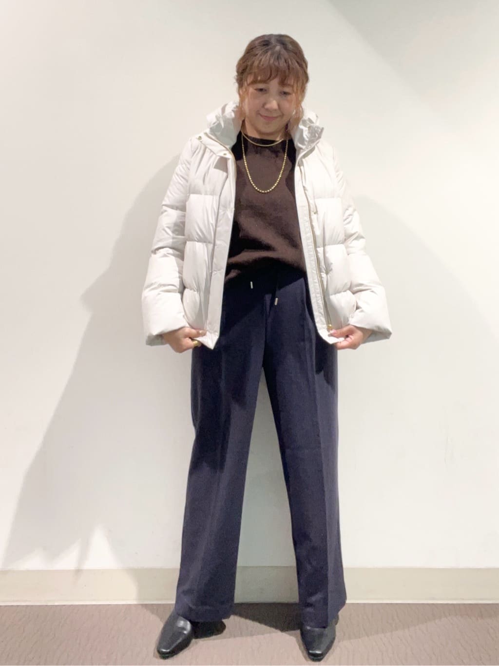 のん.Yさんの「OPAQUE.CLIP｜撥水ショートダウン【防風／抗菌防臭／洗濯機洗い可】《SS～LL》」を使ったコーディネート