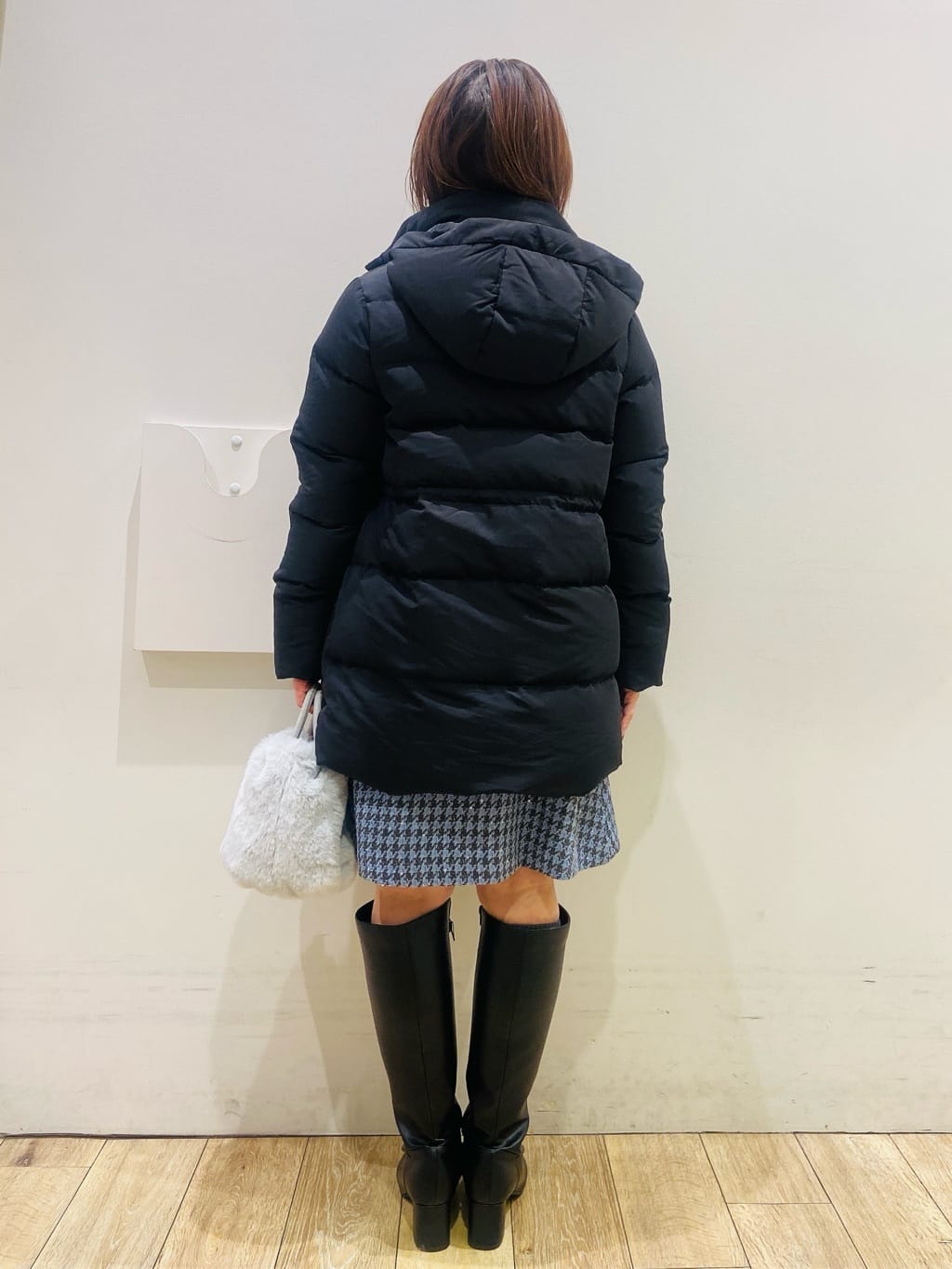 YUKOさんの「index｜KAWADAダウンドロストミドルコート【撥水／洗濯機OK／2WAY／静電気防止裏地】《XS～3L》」を使ったコーディネート