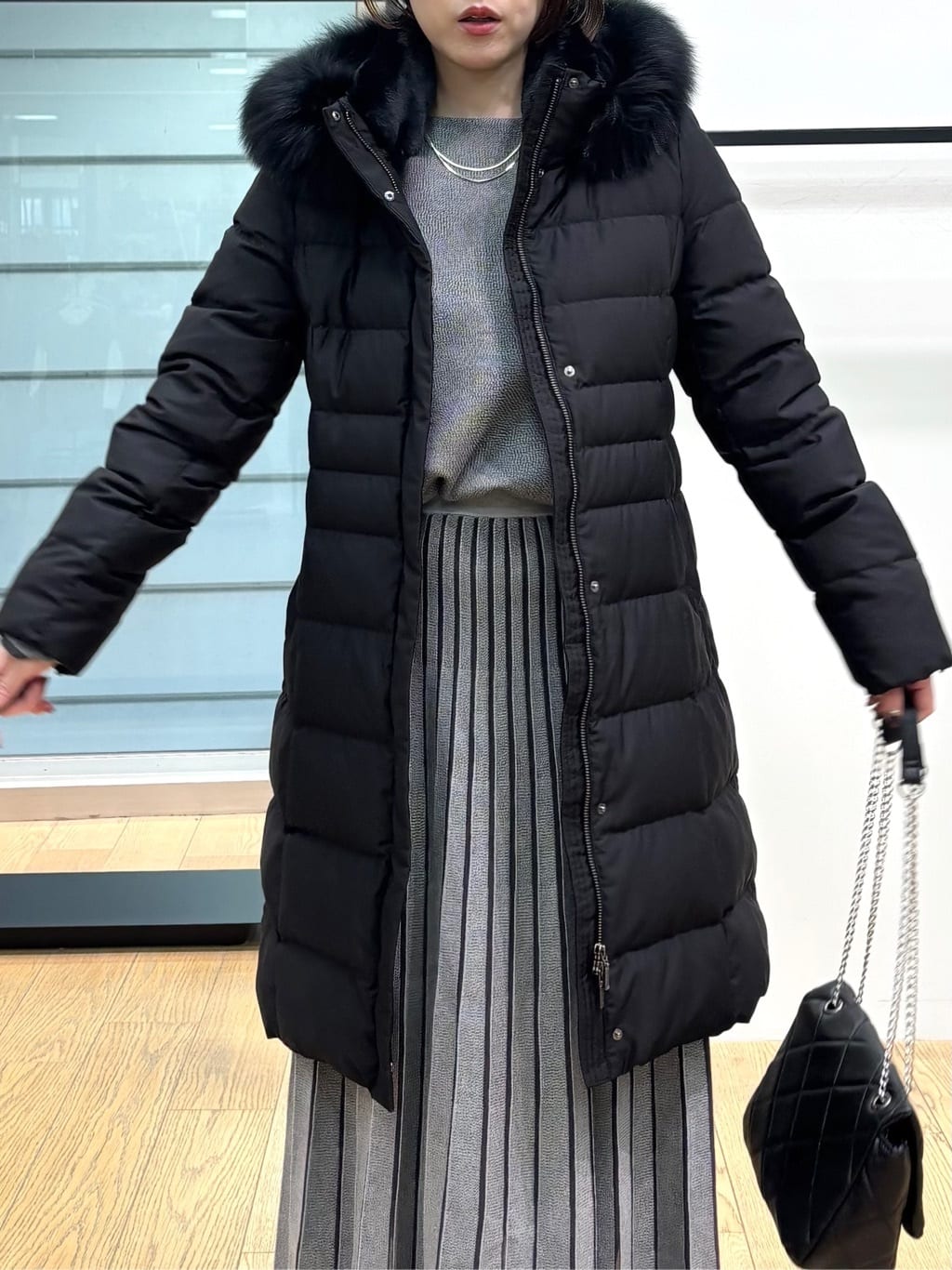 asamiさんの「INDIVI｜【洗える／SETUP可能】ジャカードボートネックニット」を使ったコーディネート
