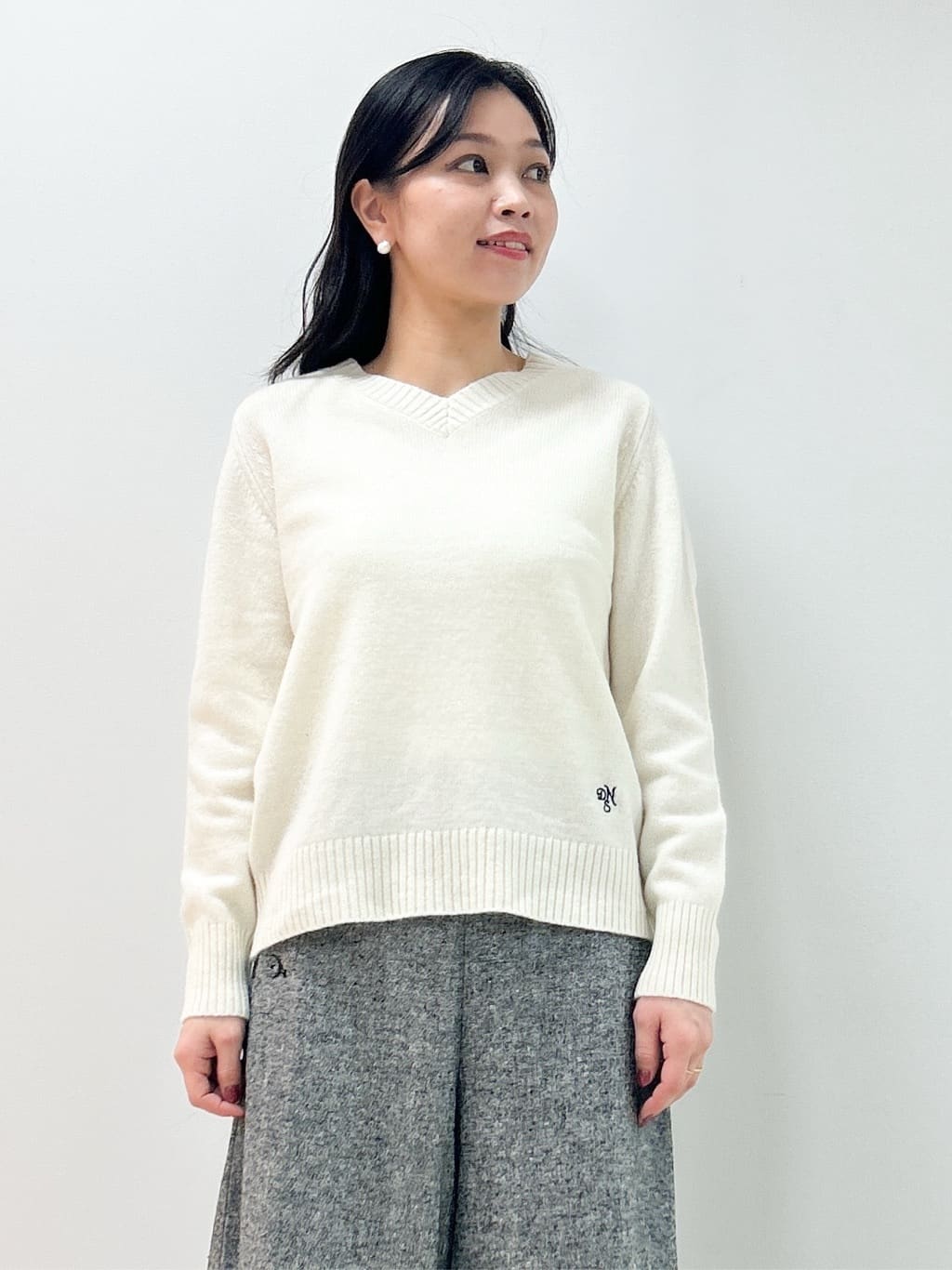 Kaiさんの「Dessin｜ウール混クルーネックコート」を使ったコーディネート